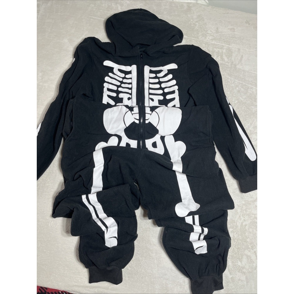 Unisex Mens Ladies jumpsuit Halloween Skeleton bodysuit onsie1 one piece XL